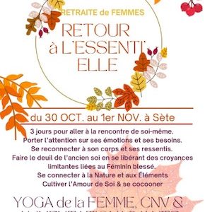 RETOUR À L’ESSENTI’ELLE du 30 octobre au 1 novembre à Sète